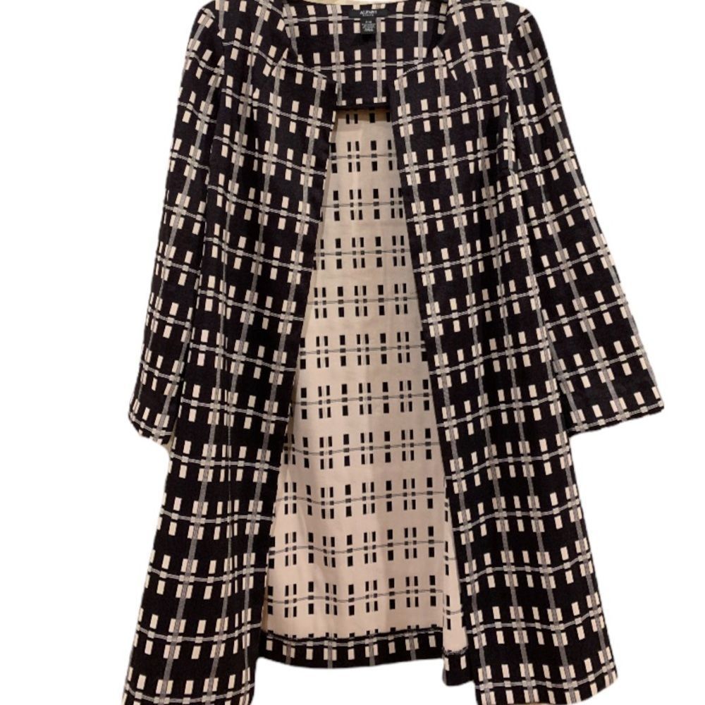 Women’s Alfani Plaid Print Jacket with 3/4 Sleeves Size P/M